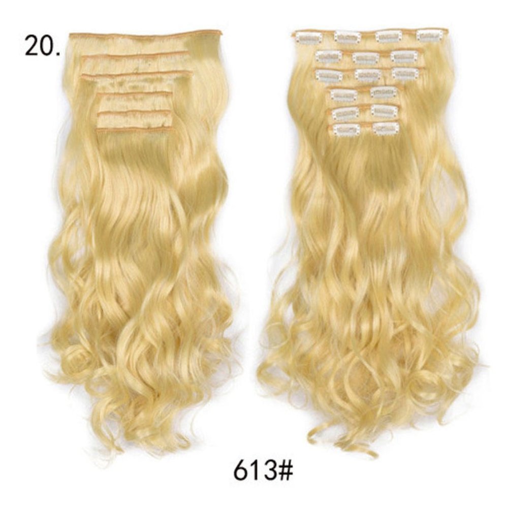 Long Curly Wavy Hair 16 Clip In Hair Extension(Style#6)